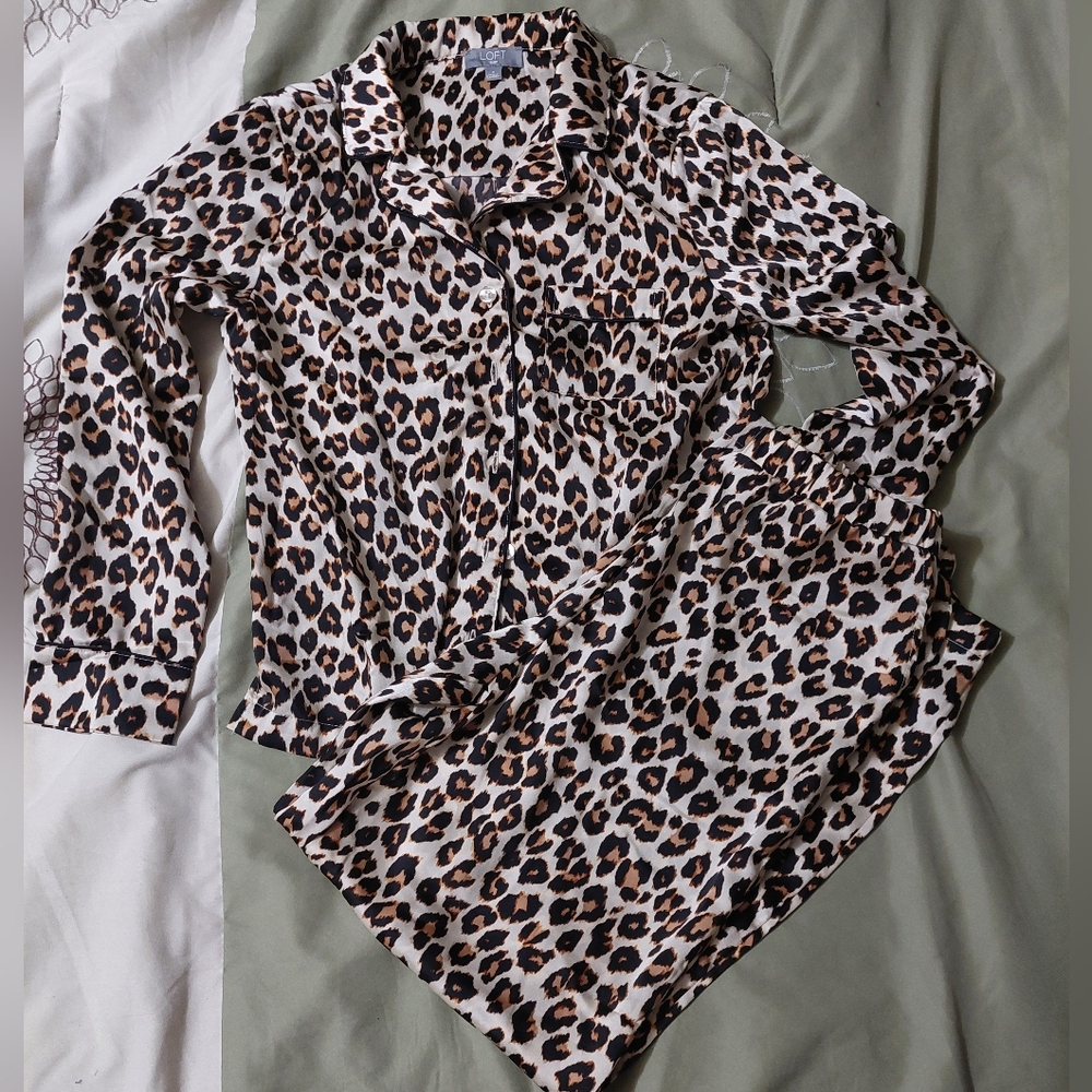LOFT Satin Pajama Set